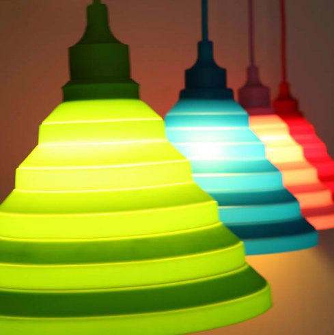 Pendant lights colorful Led E27 lamparas colgantes pendente