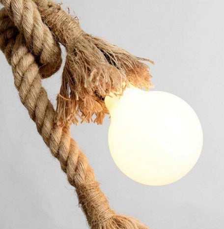 Retro Rope Pendant Light Loft Vintage Lamp Restaurant