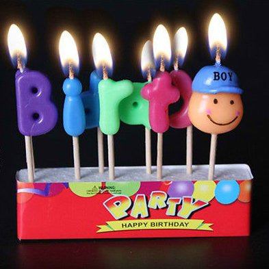 5Pcs Birthday Cake Candles Colorful Lovely Cartoon Birthday Cake